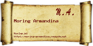 Moring Armandina névjegykártya